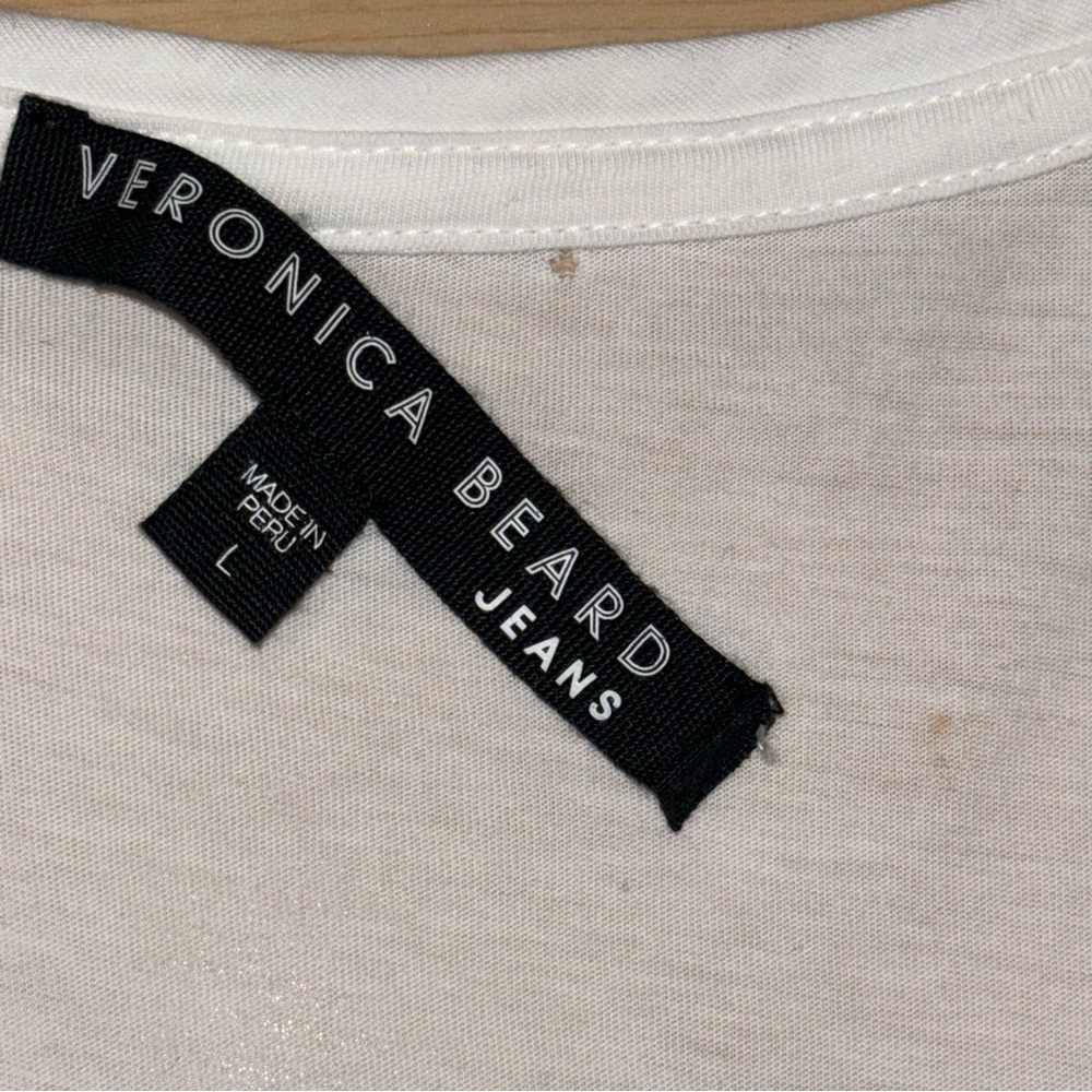 Veronica Beard Jiya Eyelet T-Shirt Dress in White Size Large Coquette Soft Girl - Picture 5 of 13
